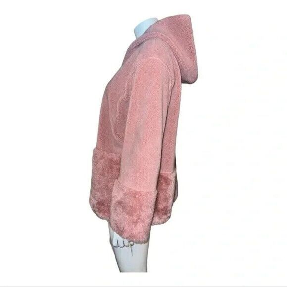 Koolaburra by UGG Women's Hooded Fuzzy Jacket Ice Rose Small NWOT - Picture 4 of 8